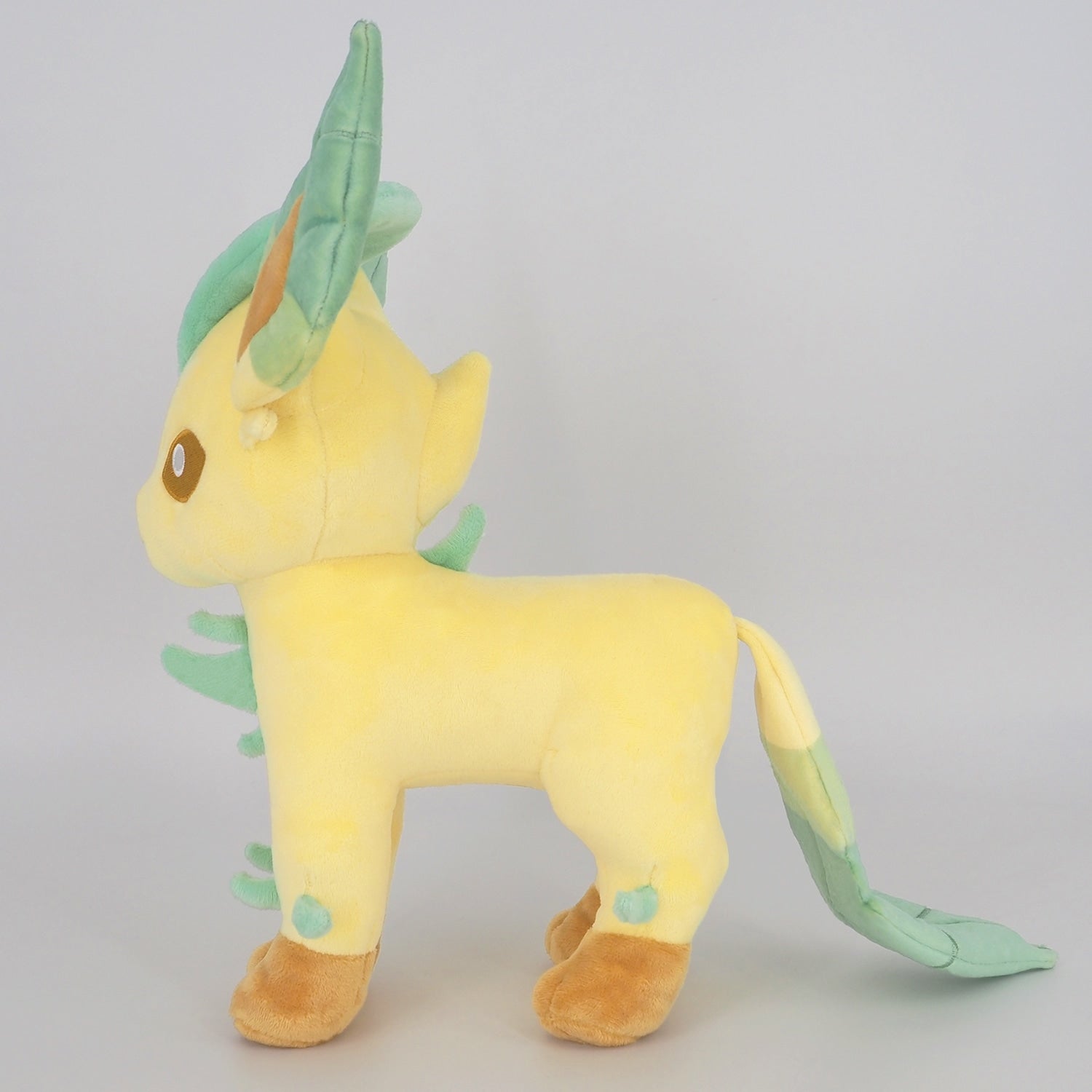 Japanese Leafeon plushie with intricate leaf design from Japan