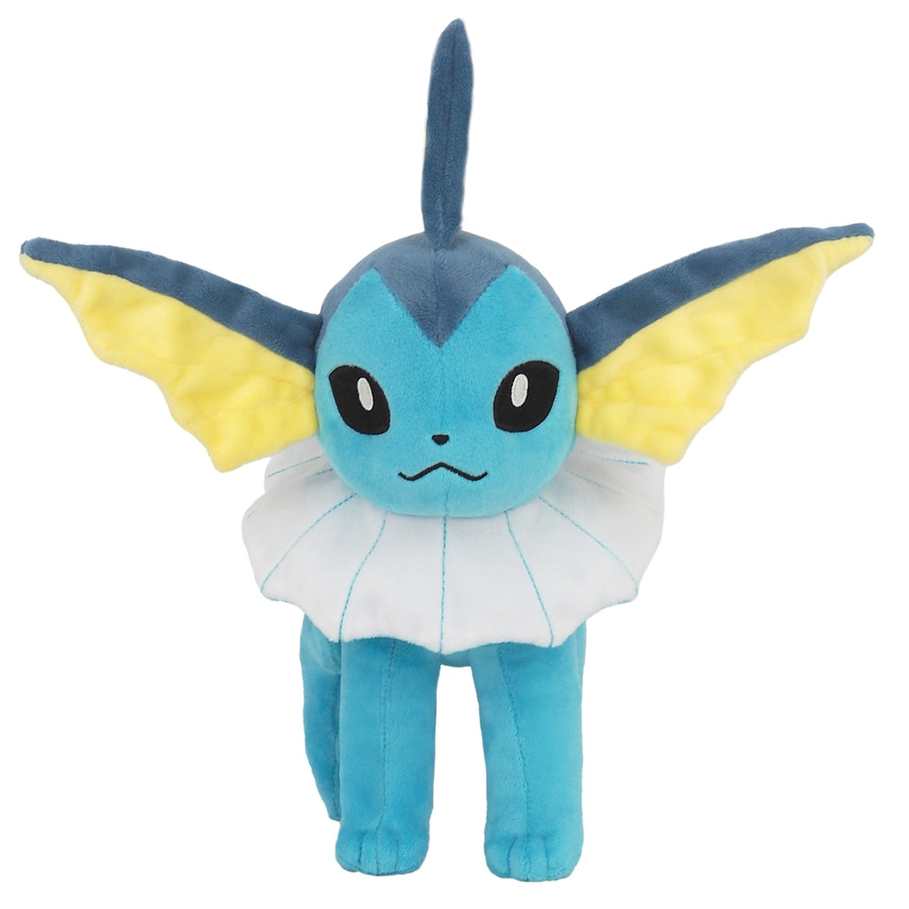 Authentic Japanese Vaporeon plushie, detailed face and ears from Pokemon Center