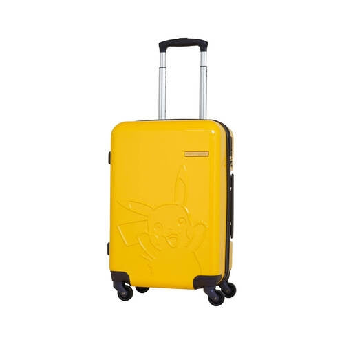 Pikachu Suitcase S from Japan, official Pokemon artwork on yellow luggage