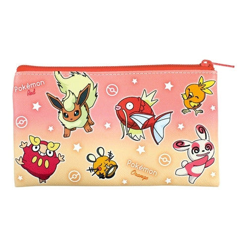 Flat multi pouch gradation/red & orange