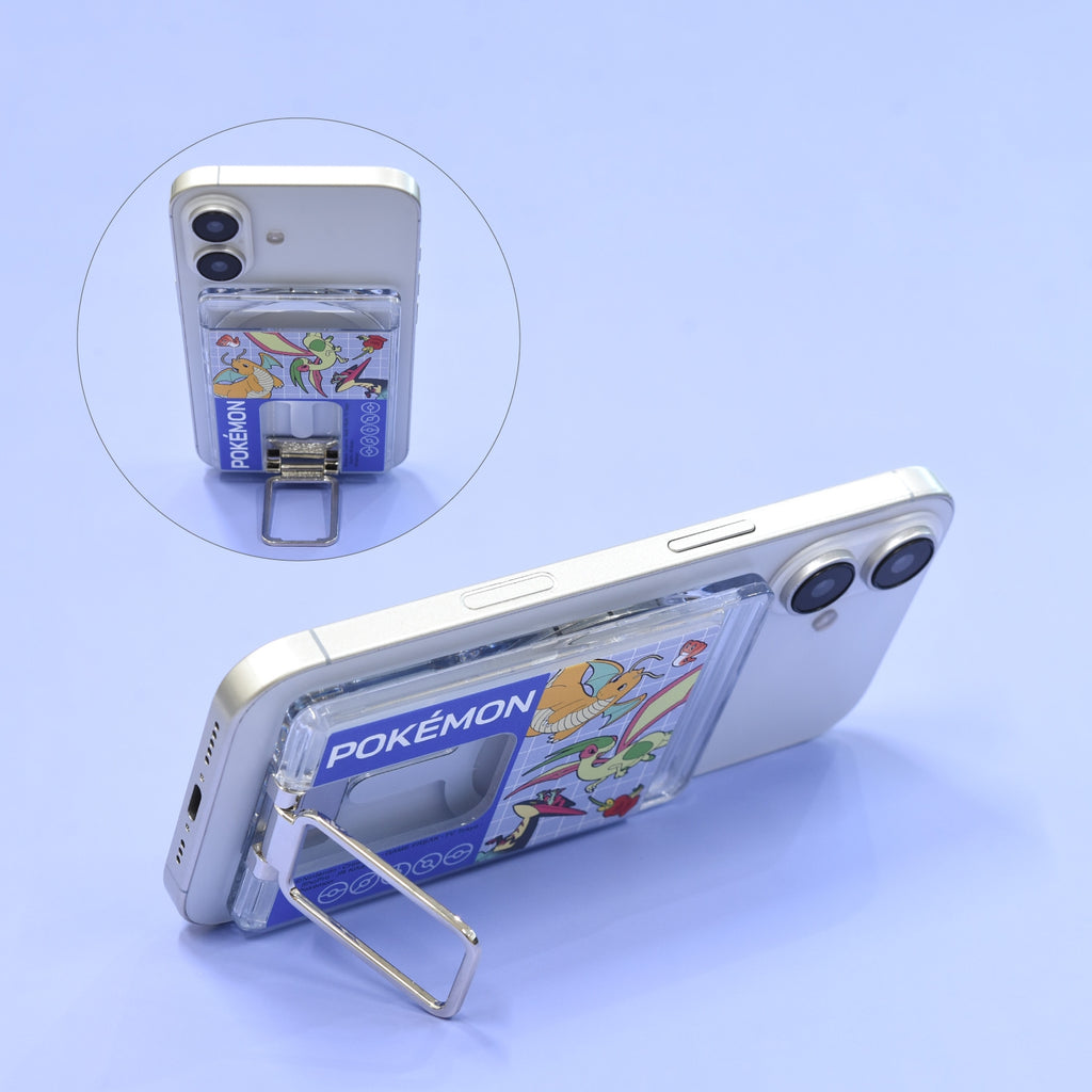 Clear card case with MagSafe compatible stand Dragon type