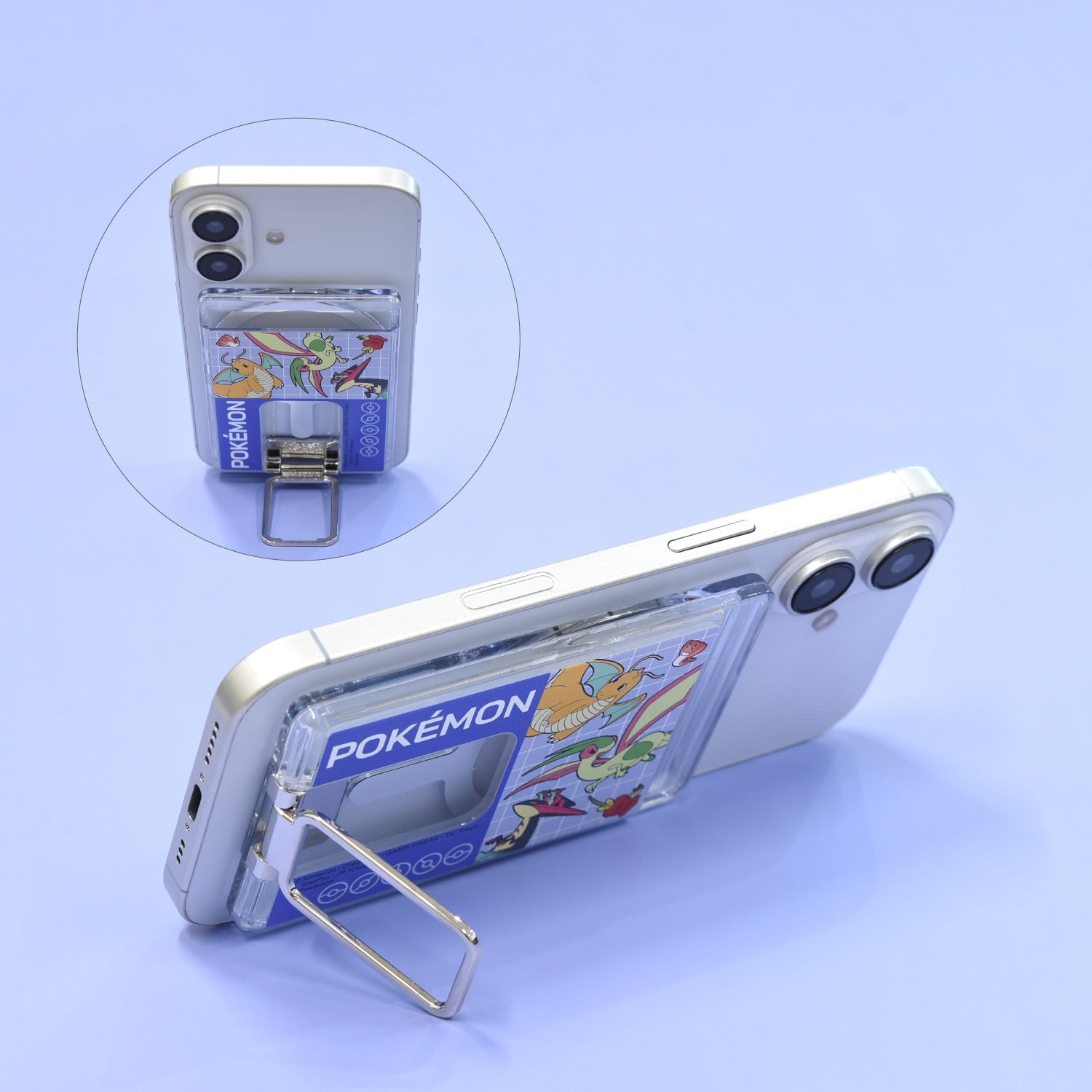 Clear card case with MagSafe compatible stand Dragon type