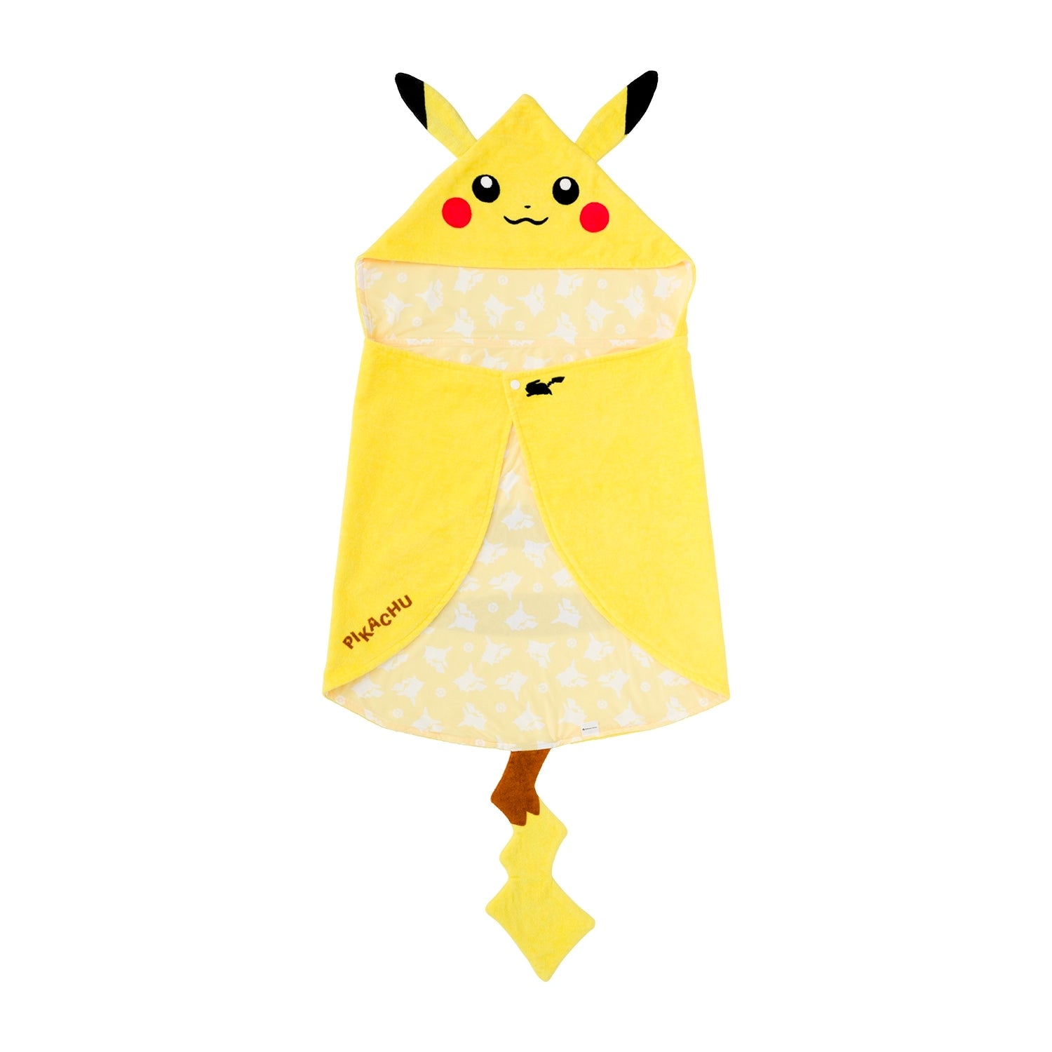 Pikachu cool towel with hood and tail from Japan, featuring cute Pikachu design