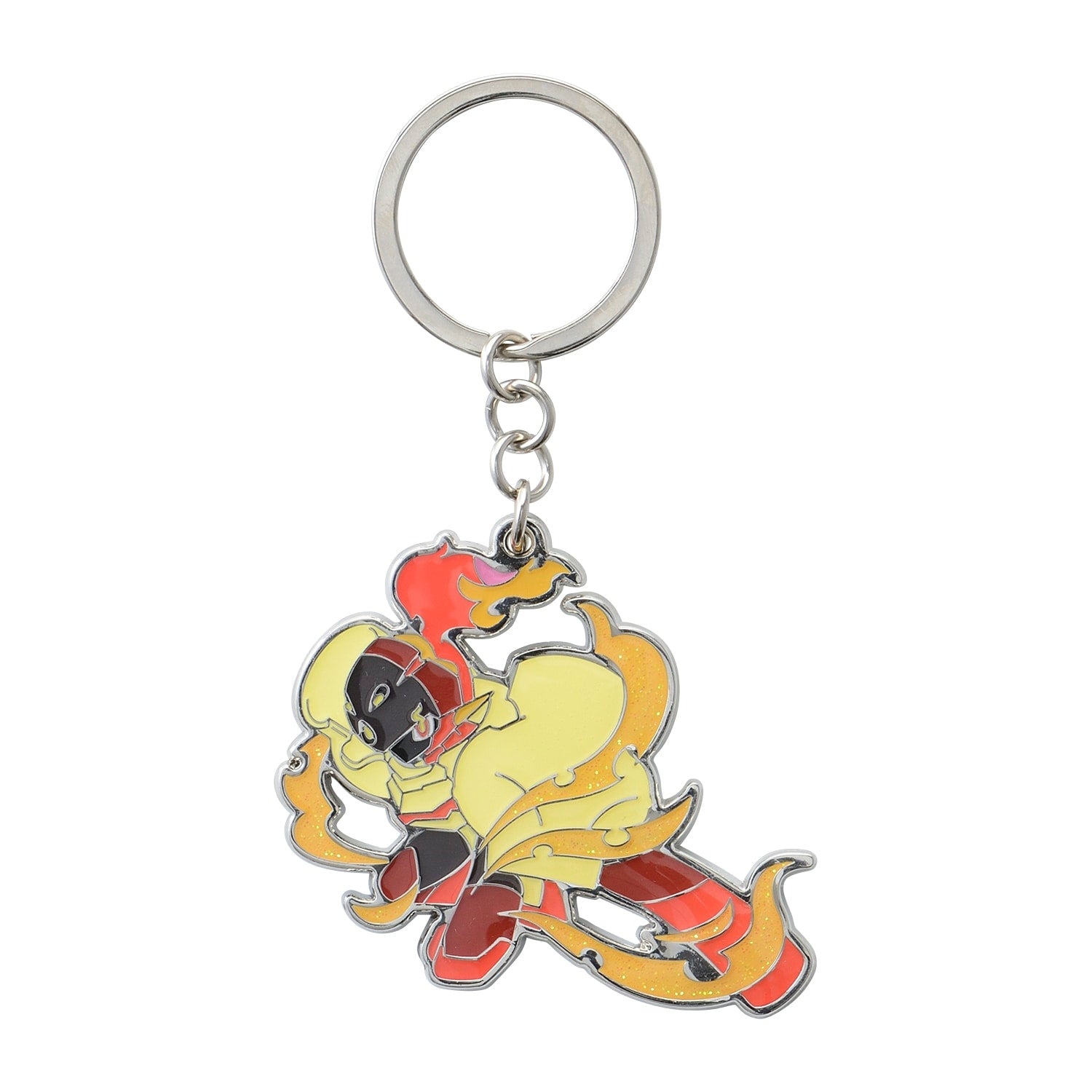 Armarouge keychain figure with fire warrior design from Japan