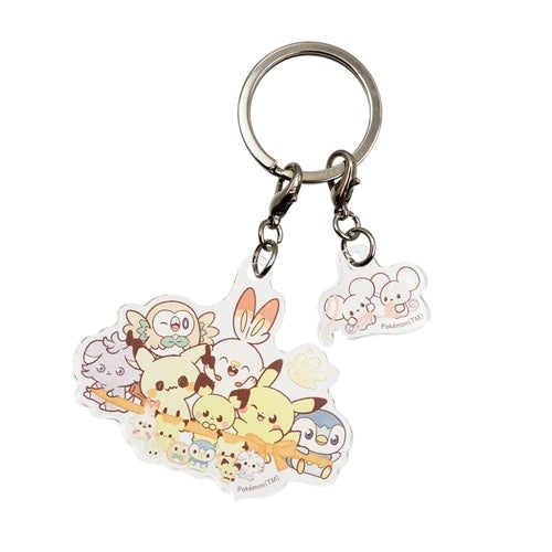Pokemon plush keychain with 2-key chain collection, soft and cute, from Japan