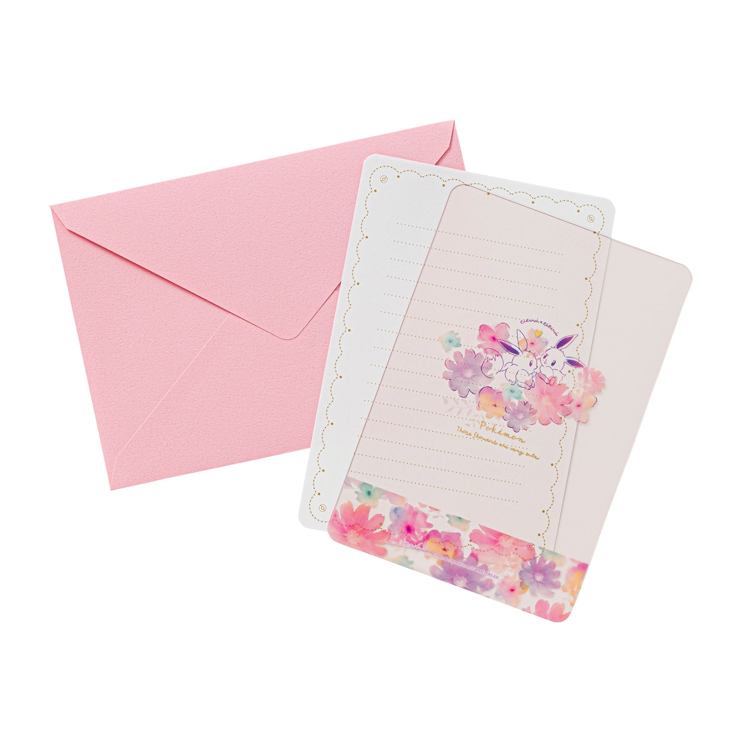 Greeting Card Multipurpose Eevee Flowers