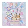 Pokemon handkerchief with balloon design from Japan, featuring colorful anime characters