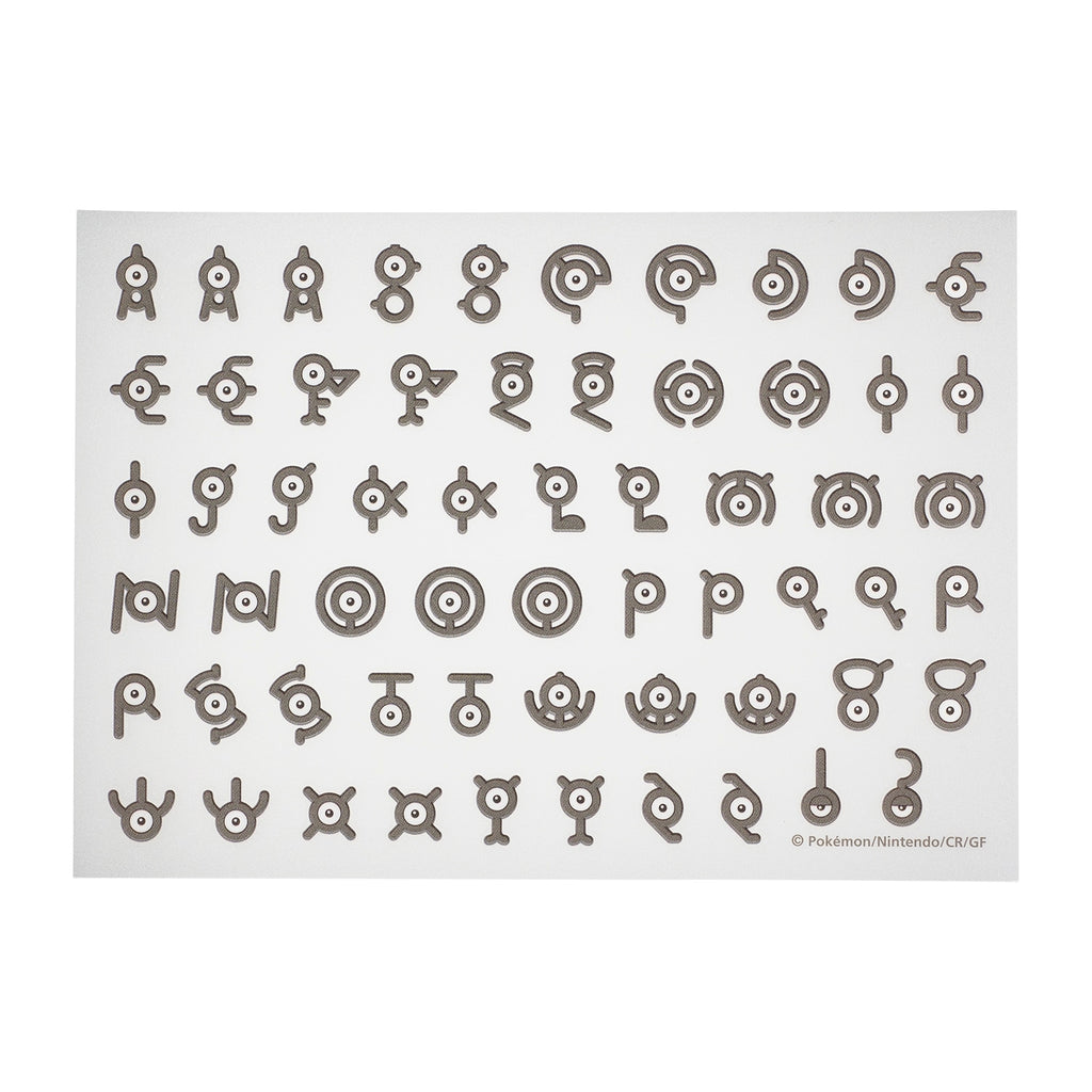 Cloth sticker irodo Unown