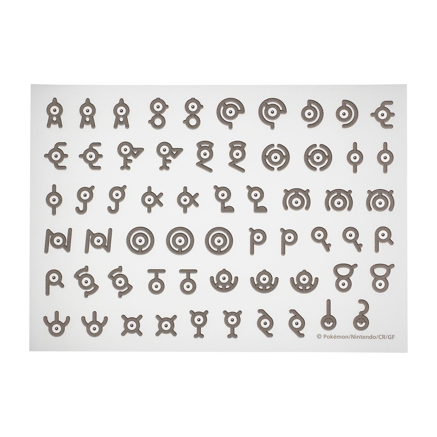 Cloth sticker irodo Unown