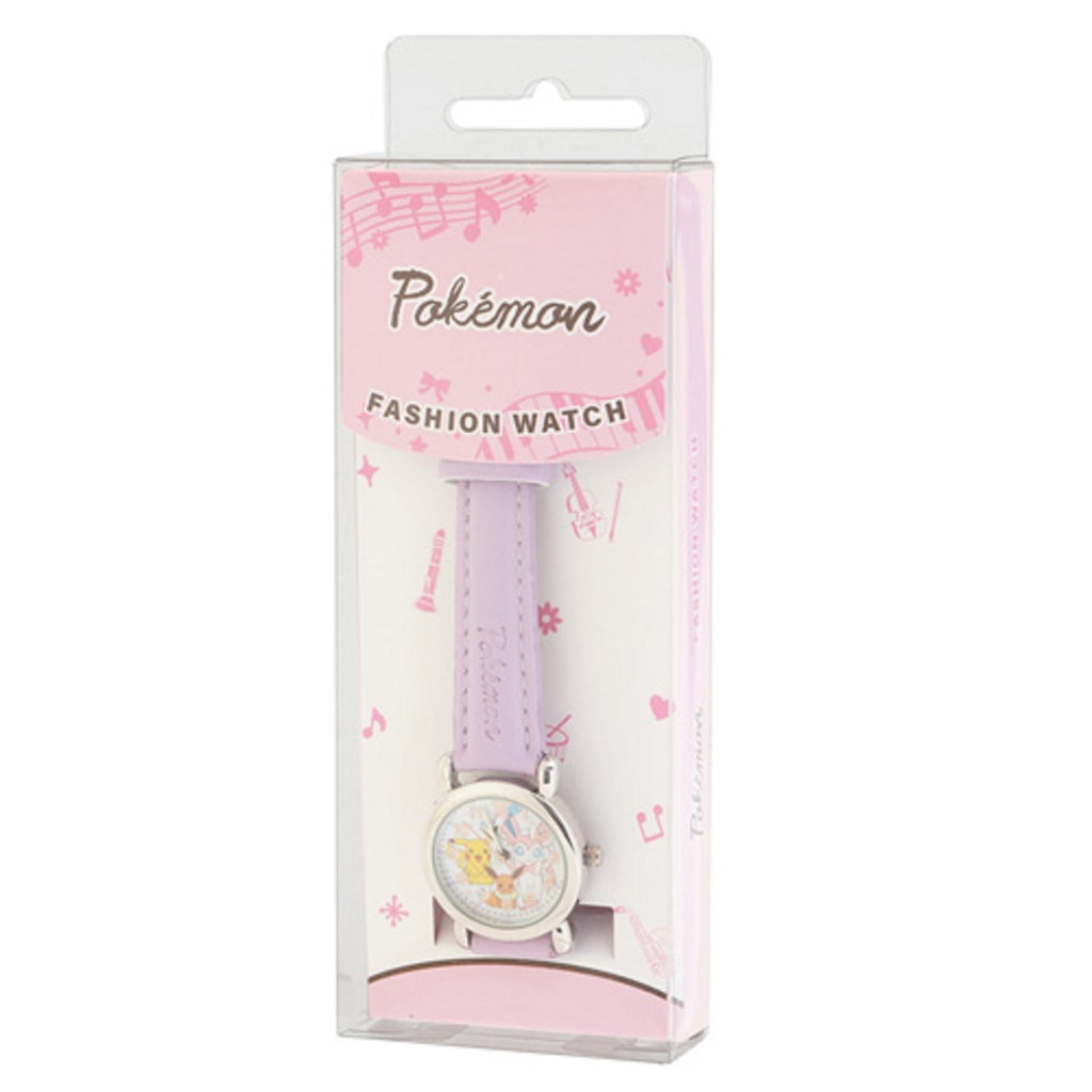 Close-up of junior watch pink, showcasing 20×3×1cm size and 21.6g weight, from official Pokemon Center Japan release