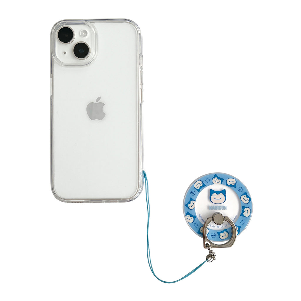 Official Pokemon Center Japan Snorlax phone ring, close-up of Normal-type Pokemon