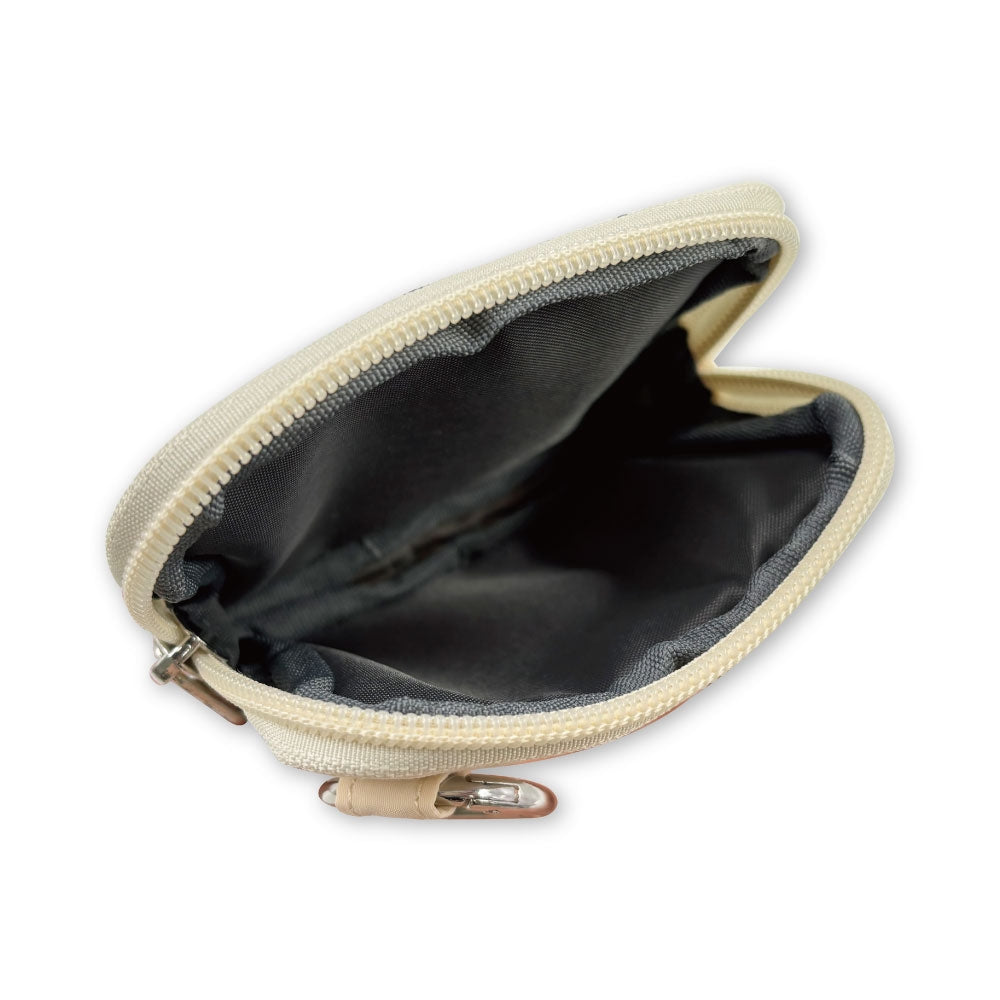 Slim mini pouch with carabiner color logo Wakka Mouse