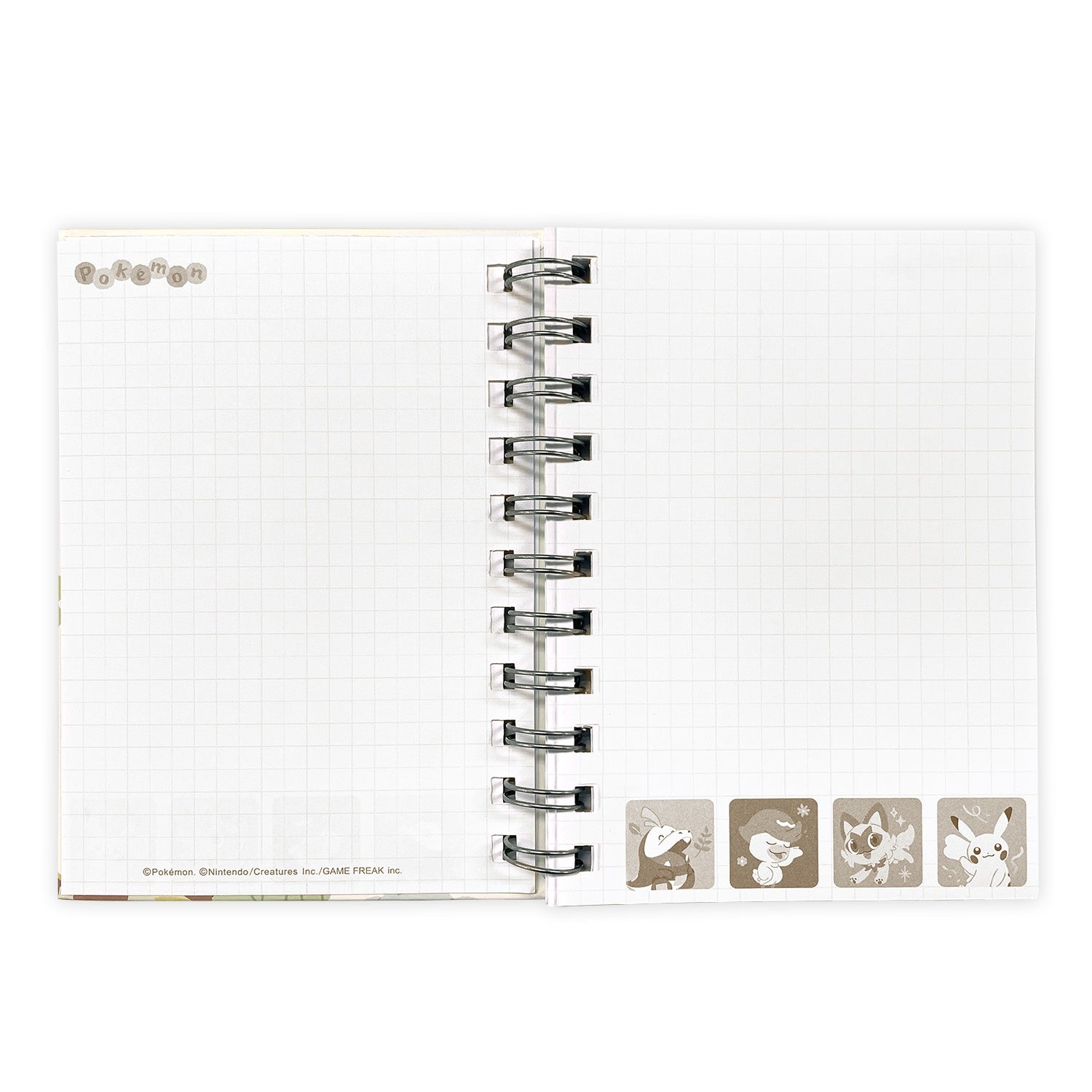 Authentic Pokemon Center Japan notebook, showcasing unique anime-style illustrations from Japan