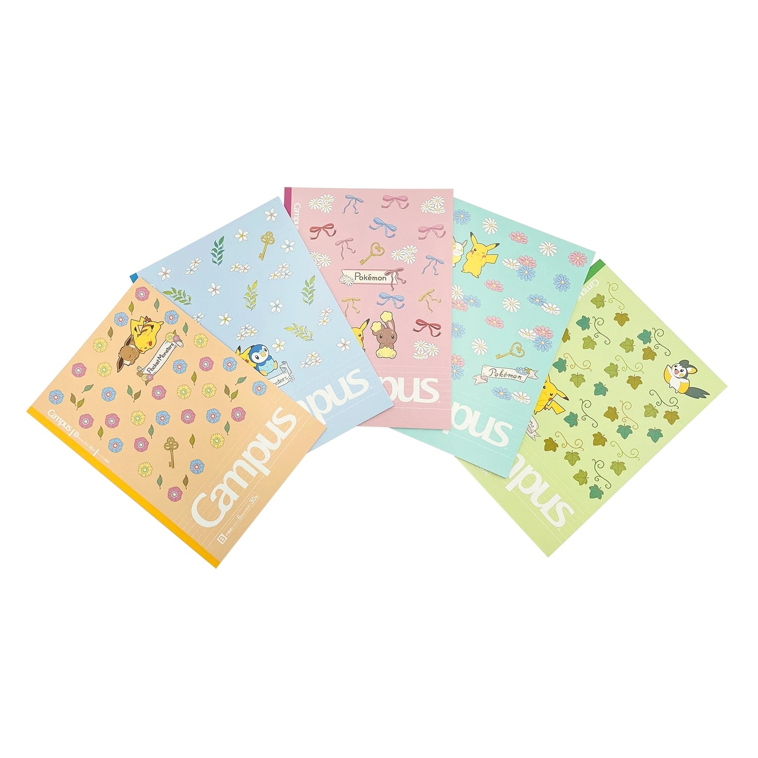 Campus notebook B ruled 5 patterns 5 book pack 7290-02