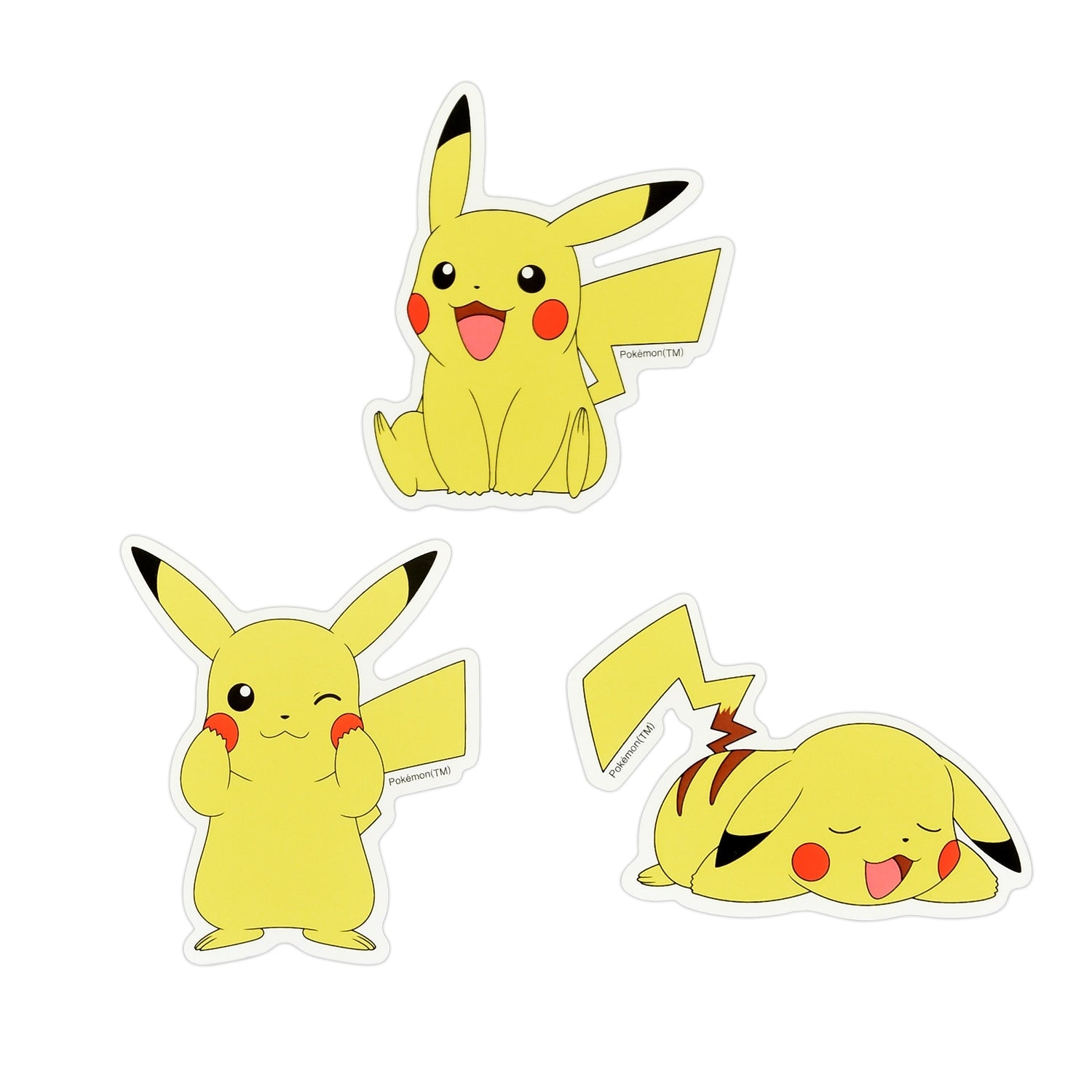 Pikachu mobile sticker from Japan, featuring Electric-type Pokemon with yellow and brown details