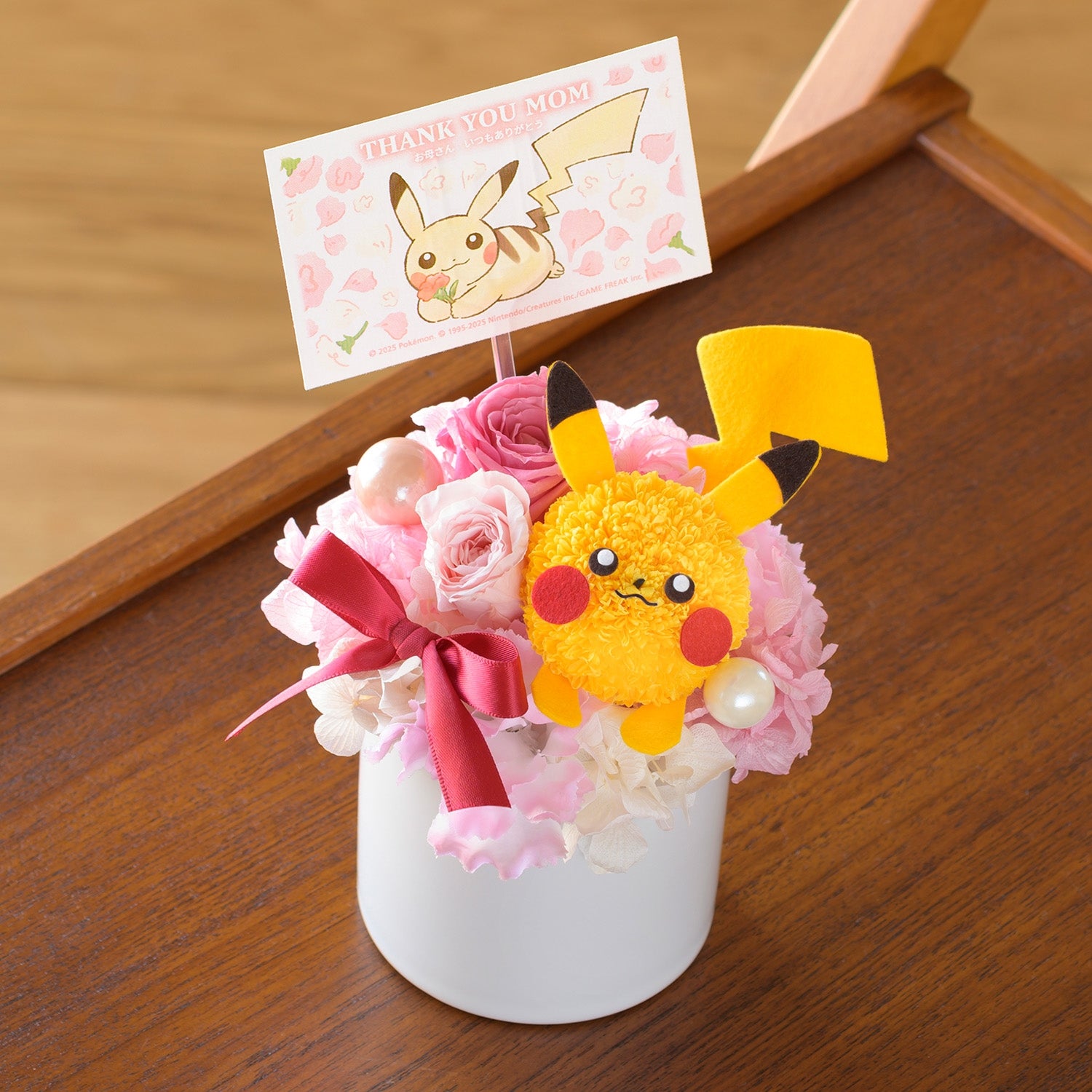 Pikachu Preserved Flower from Japan, featuring official artwork and collector quality