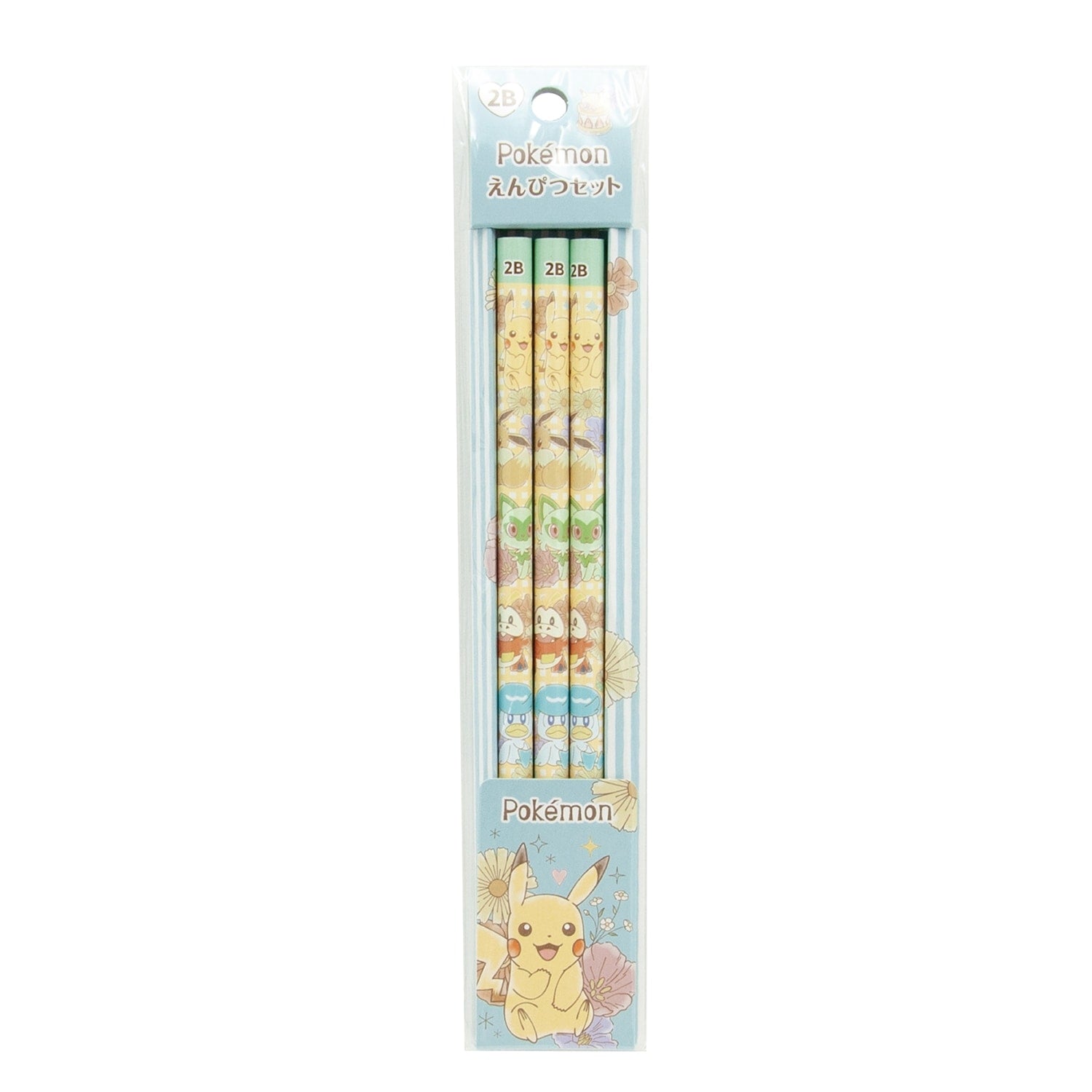 Pokemon Pencil Set with cute character design from Japan, featuring colorful anime artwork