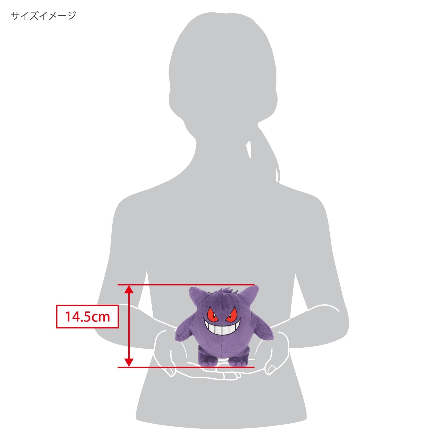 Japanese Gengar plush toy from Pokemon Center with official tag