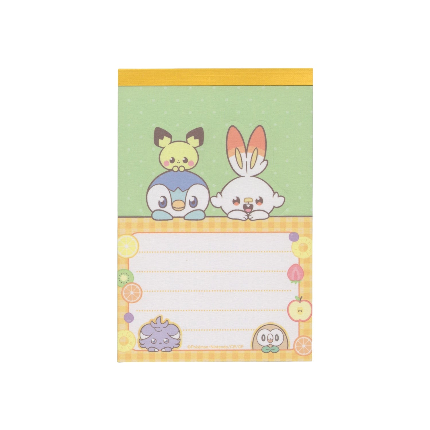Stand Memo B Poke Piece Fruit Series notebook from Japan with colorful fruit design
