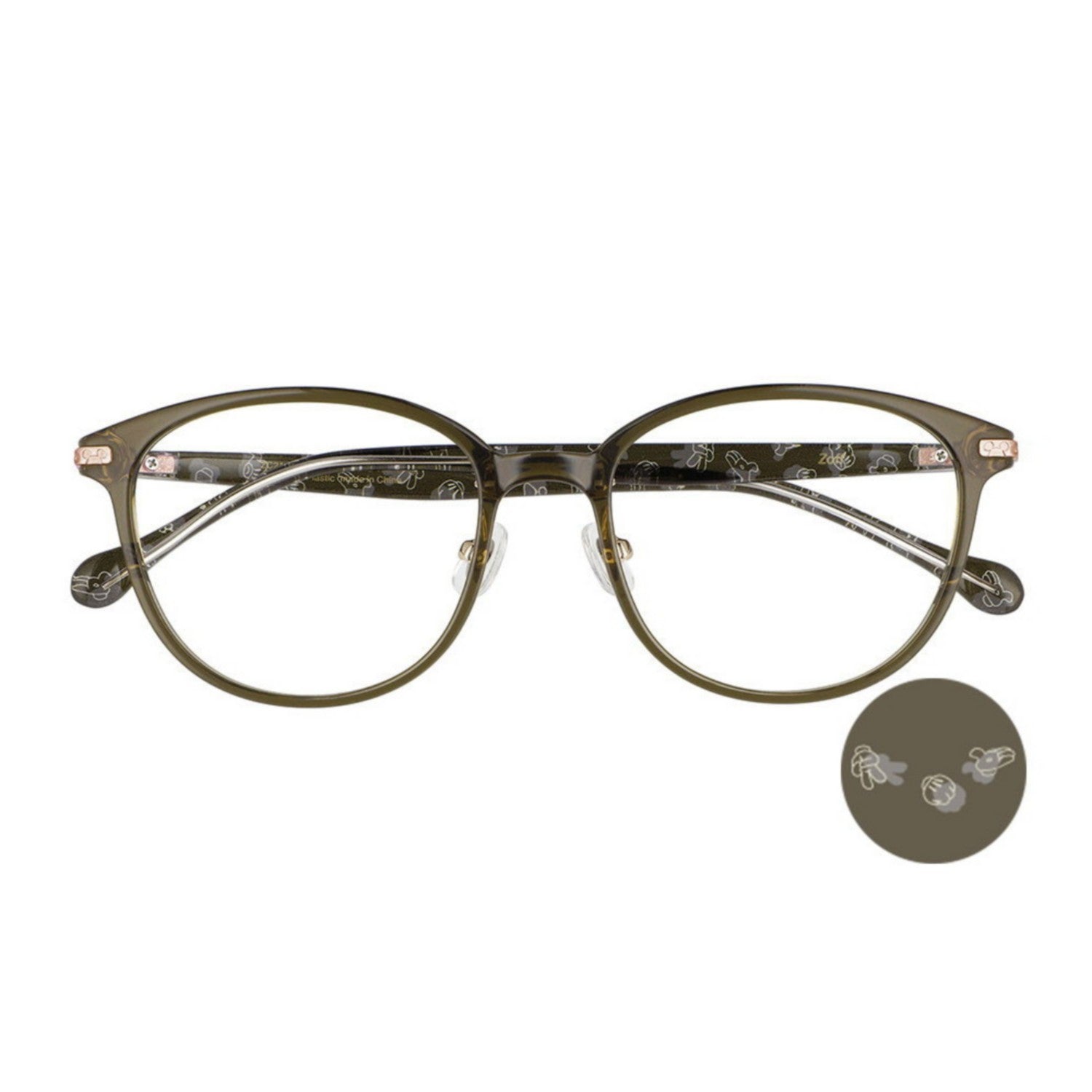 Zoff Mickey Mickey & Friends Wellington Type Glasses Free Size ZC211001_64A1 ※※