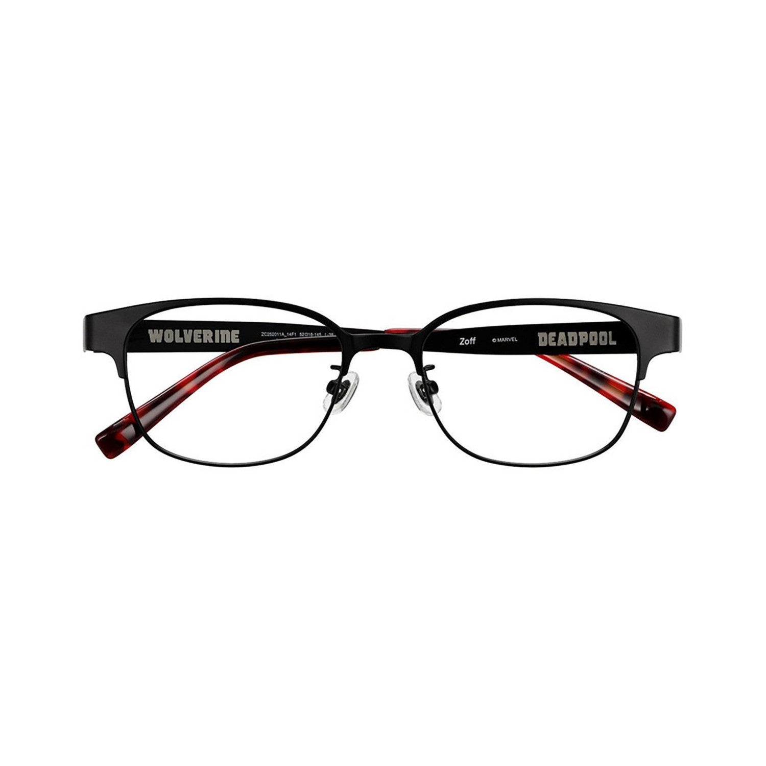 Zoff | MARVEL COLLECTION Deadpool & Wolverine Wellington type glasses | Date glasses with prescription (lens exchange coupon included) Unisex Free size ZC252011_14F1