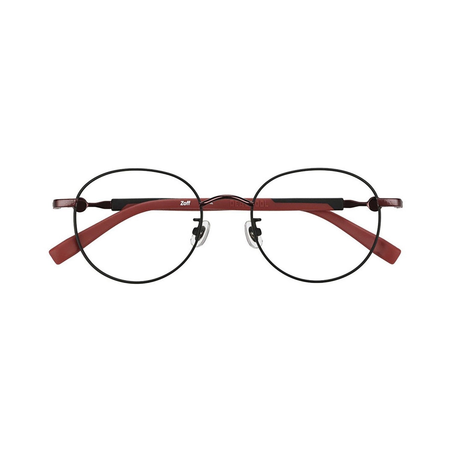 Zoff | MARVEL COLLECTION Deadpool & Wolverine [Deadpool model] Boston type glasses | Rubber temples to prevent slipping | Fashionable prescription glasses (lens exchange coupon included) Unisex Free size ZY252021_14F1