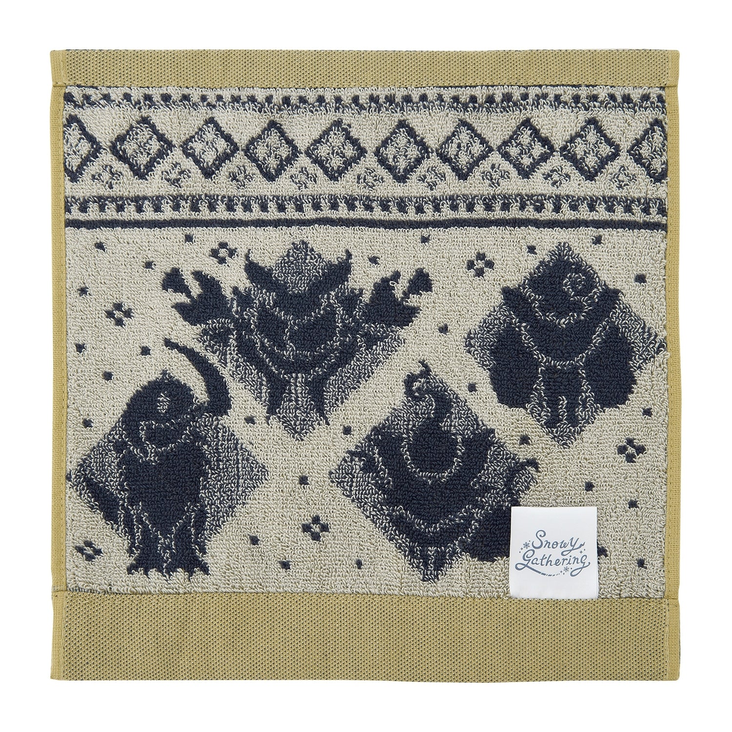 Authentic Japanese Pokemon Hand Towel with Snowy Gathering Jacquard pattern