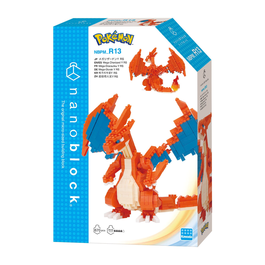 Nanoblock Mega Charizard Y RS figure with detailed wings from Japan