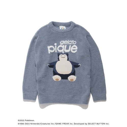 [gelato pique] [Men's] Baby Moco Jacquard Pullover & Long Pants Set Navy M/L