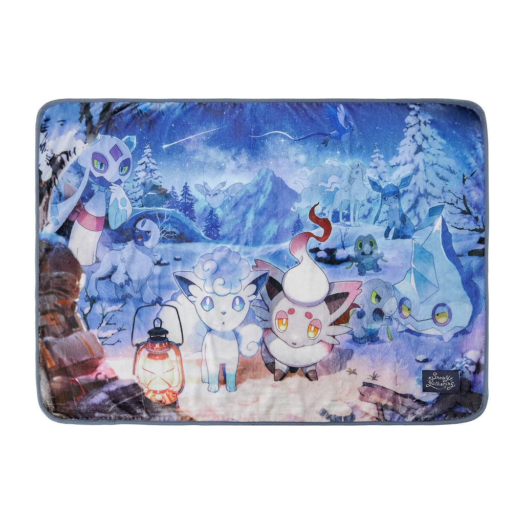 Reversible blanket Snowy Gathering