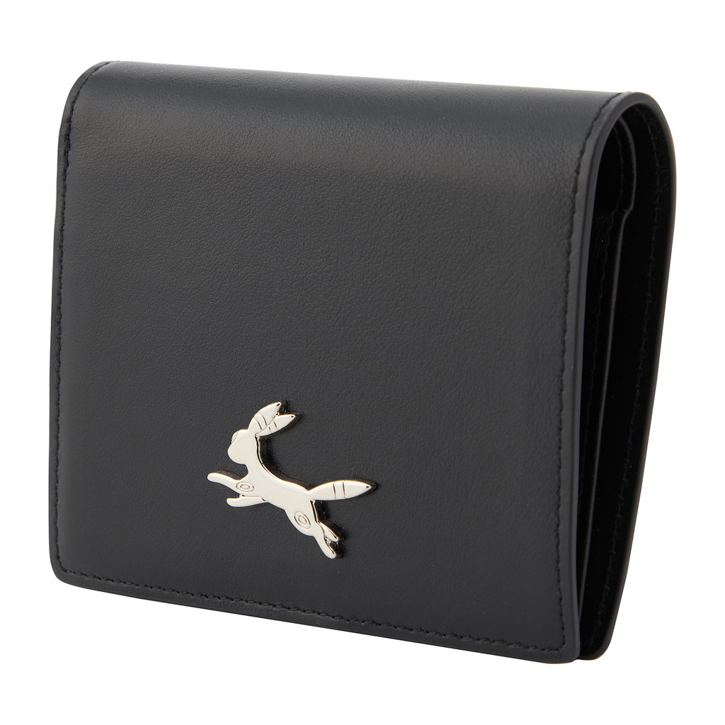 Genuine leather bifold wallet blacky