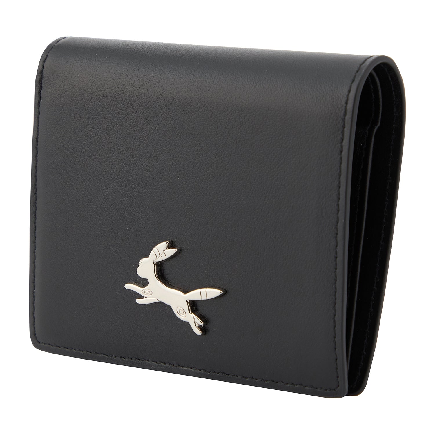 Genuine leather bifold wallet blacky