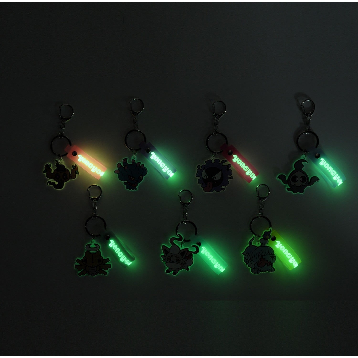 Luminous rubber key chain yonayonaGhost Muuma
