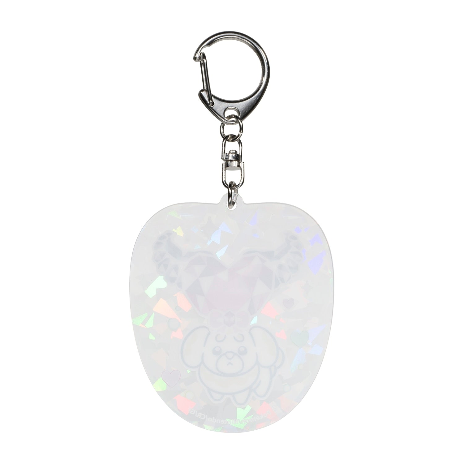Close-up of Fidough on Talpapi Mochi Vendor keychain, official Pokemon Center Japan product