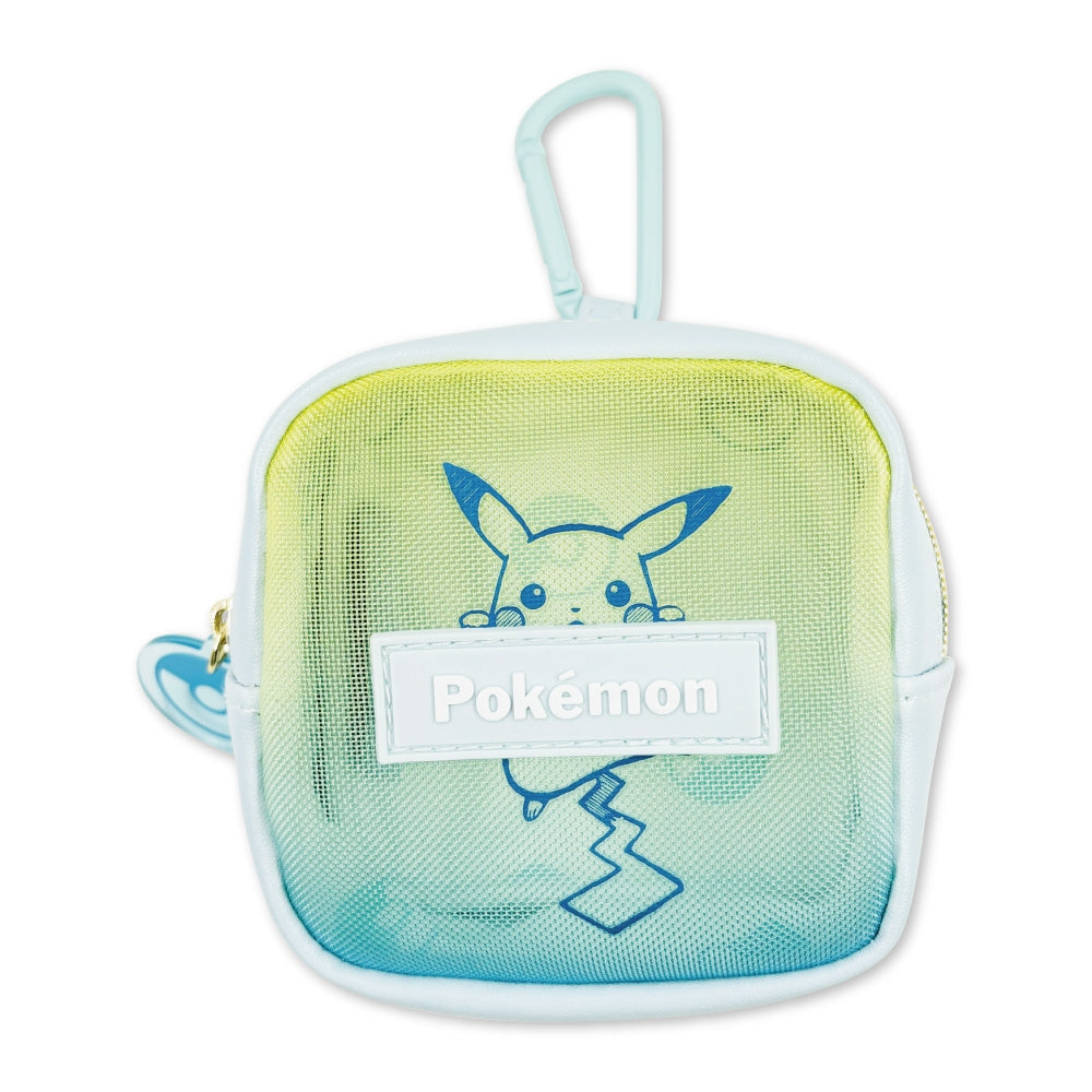 Mesh mini pouch with carabiner gradation BL