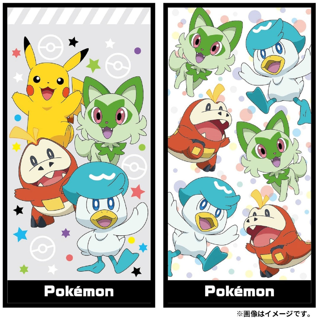 Pokémon 2P mini towel with colorful characters from Japan
