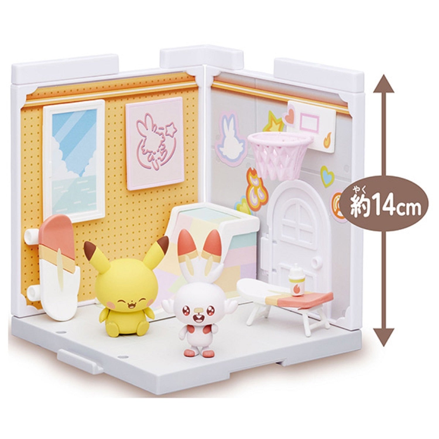 Rare Poke Peace House Studio figure, Hibany & Pikachu from Japan with unique design