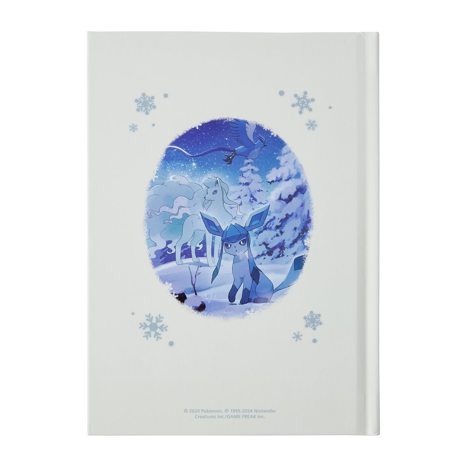 Official Pokemon Center Japan notebook featuring Snowy Gathering design from Japan
