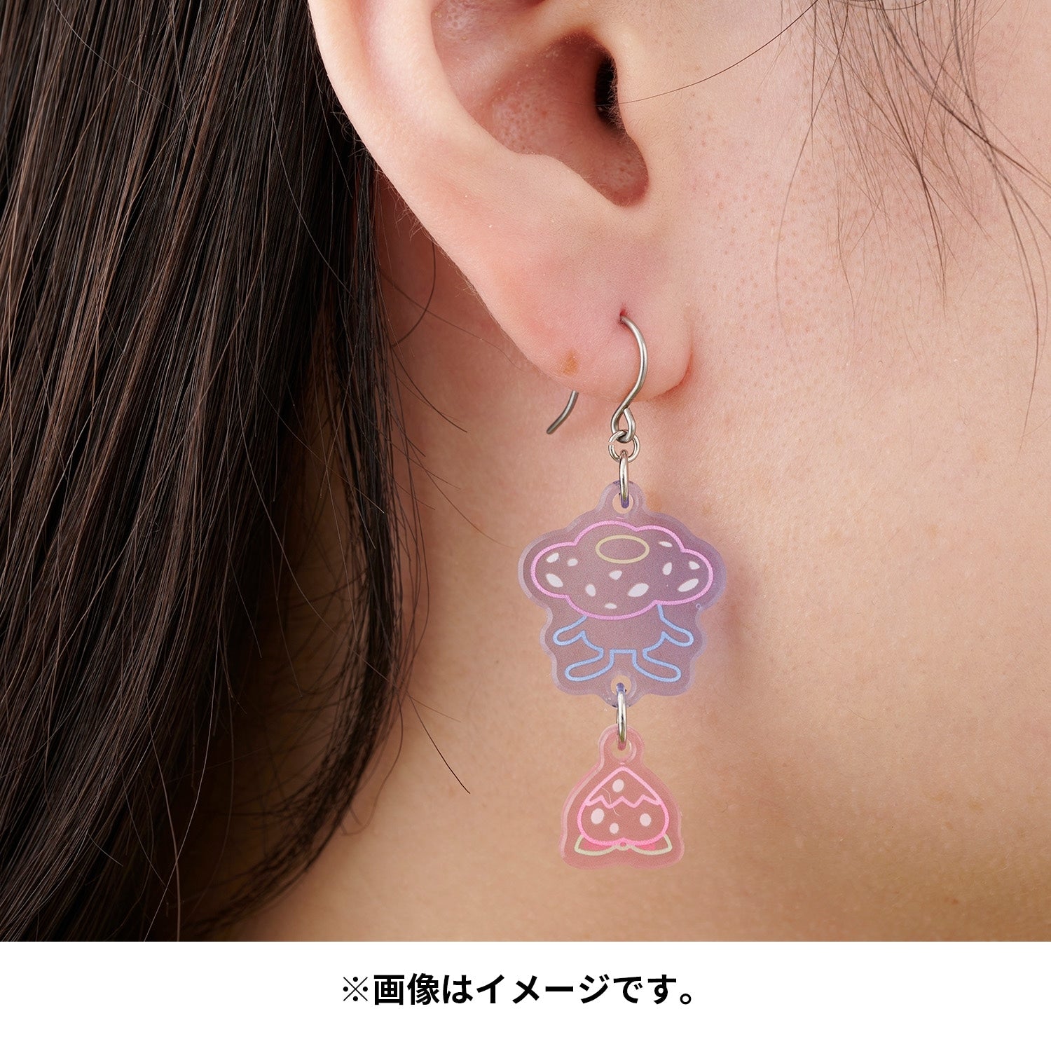 Rafflesia earrings with detailed petals, authentic Japanese collectible