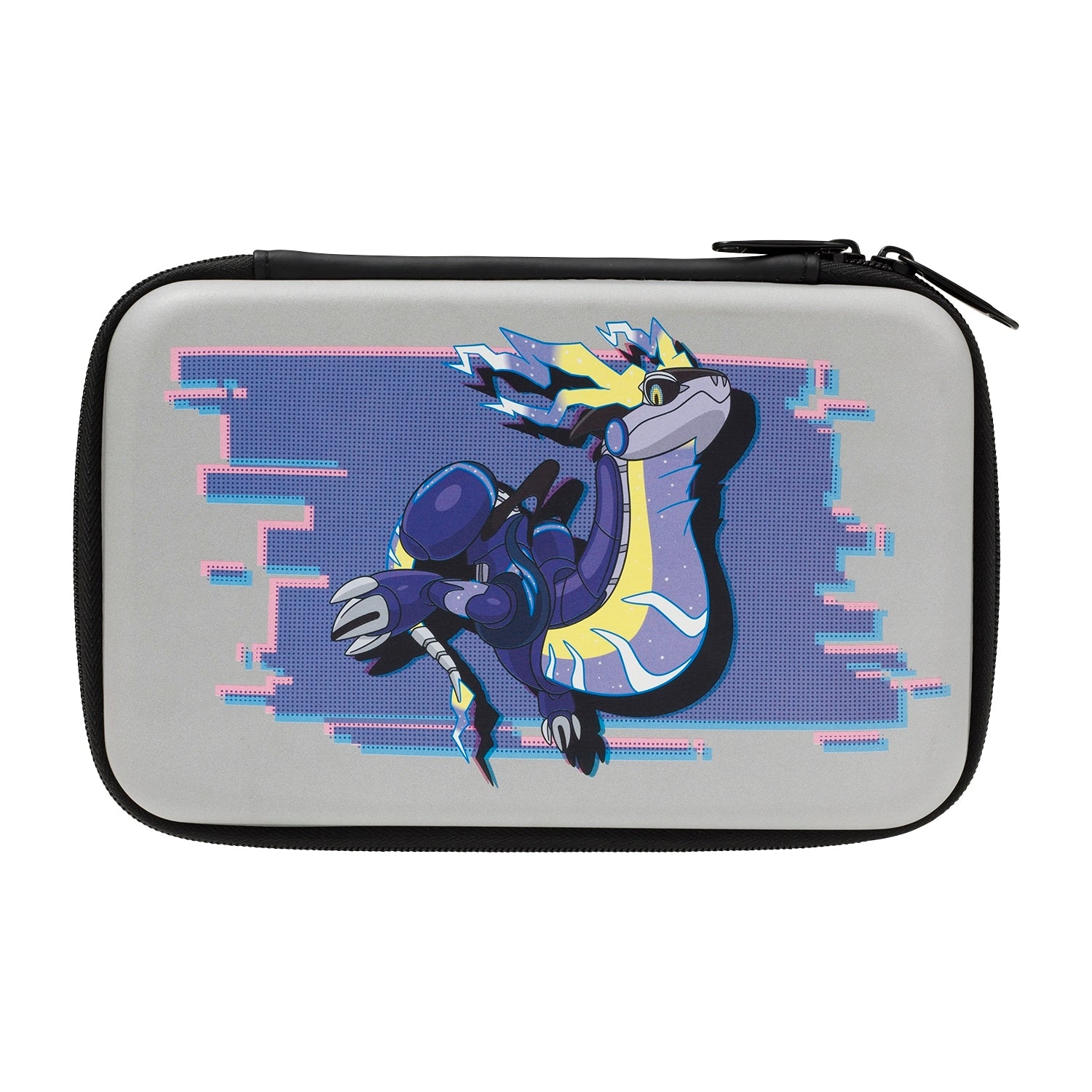 Close-up of EVA pouch with Nintendo Switch console inside from Japan