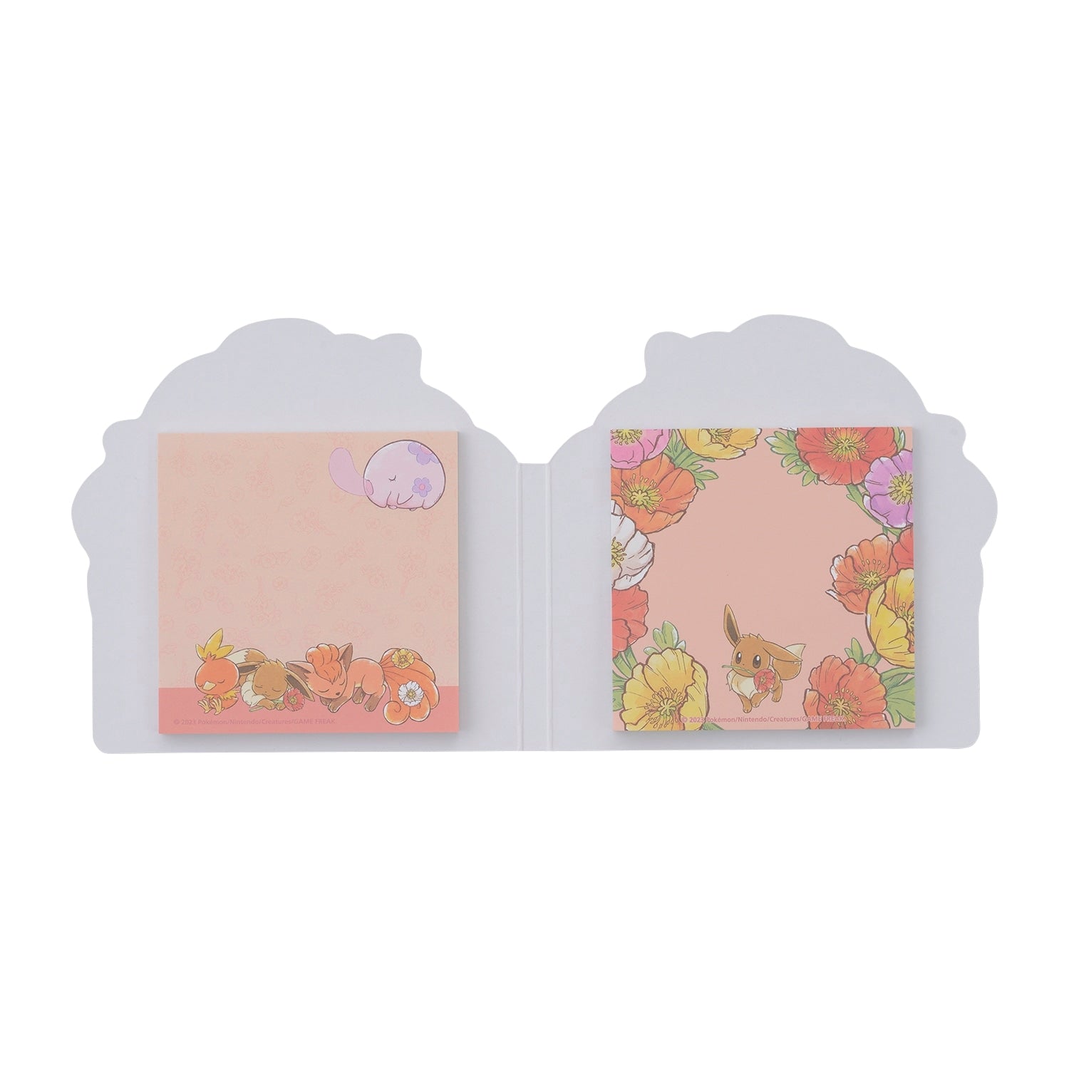 Die-cut Memo Fleur de Coquelicot packaging and design from official Pokemon Center Japan