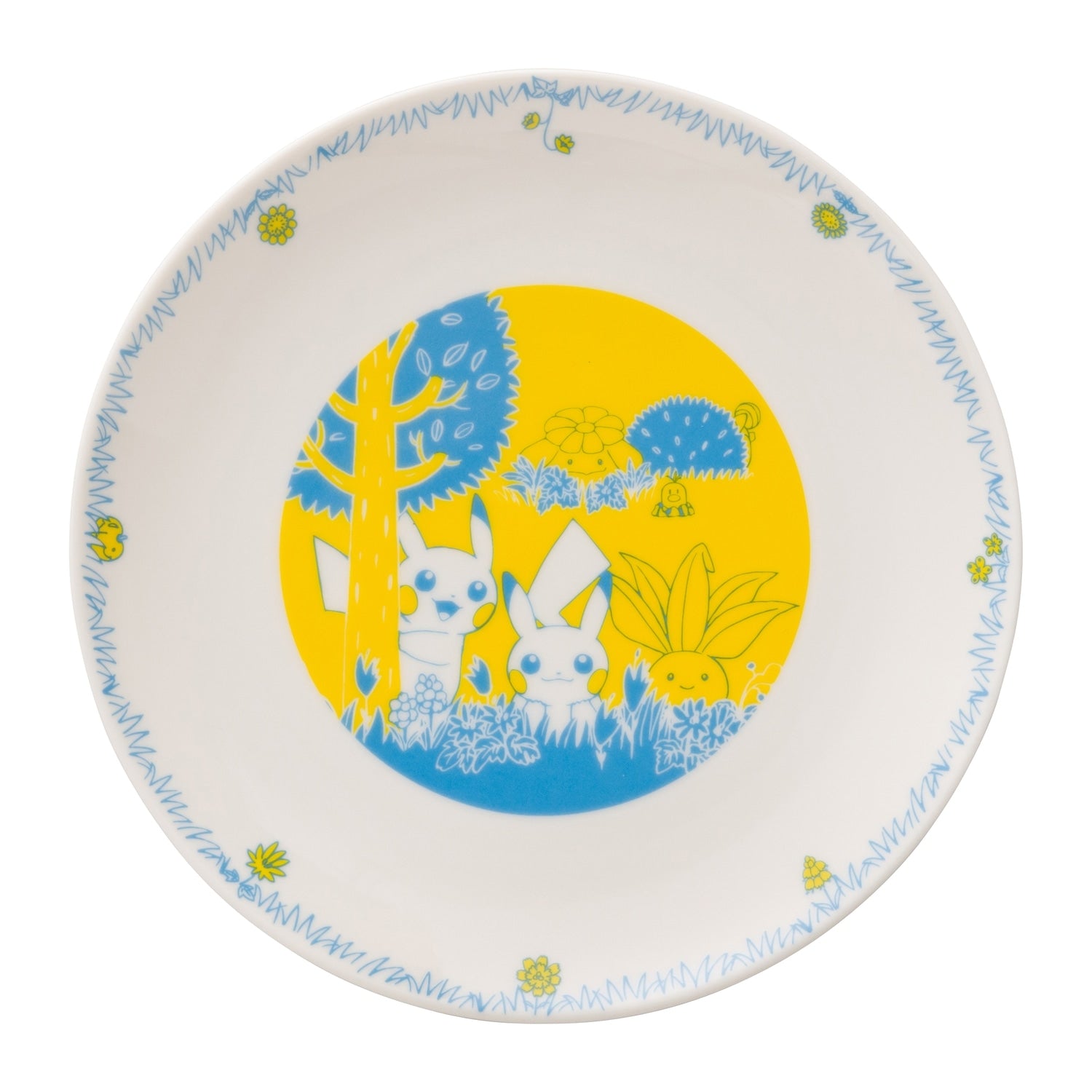 Plate Pikachu in the forest yellow