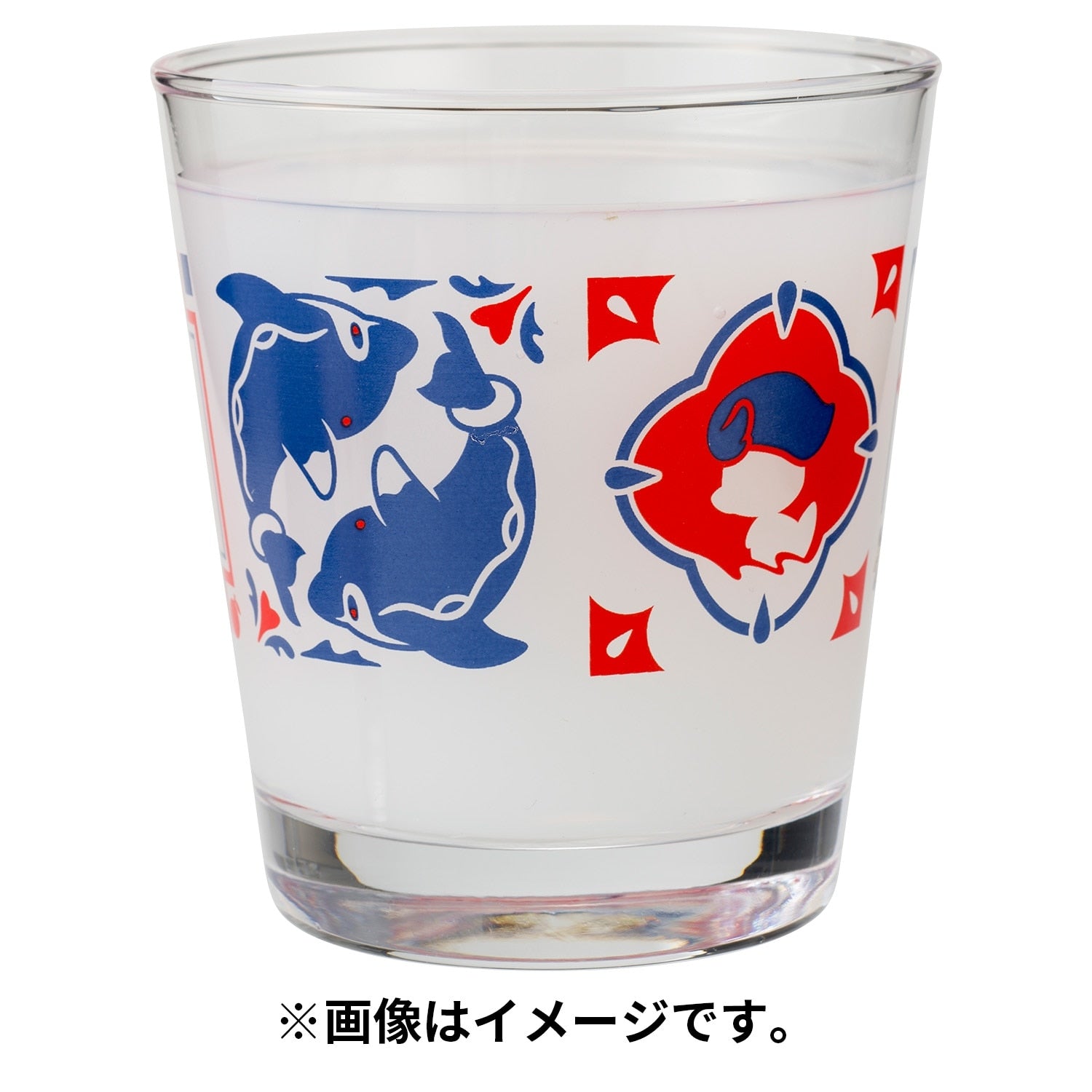 Glass Paldea tile red & blue