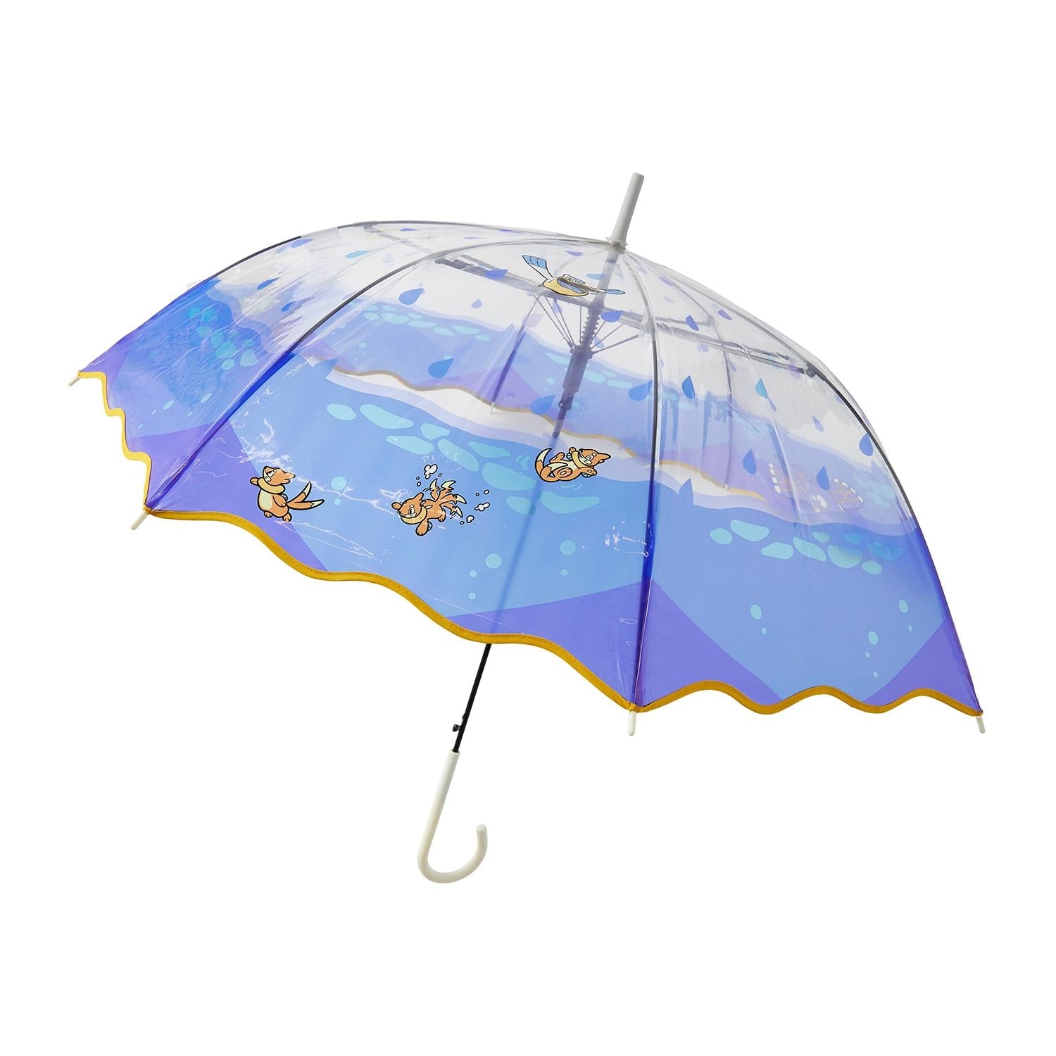 Close-up of Wpc. Vinyl umbrella OTENKI TEAM Amefurashi, detailed print from Japan