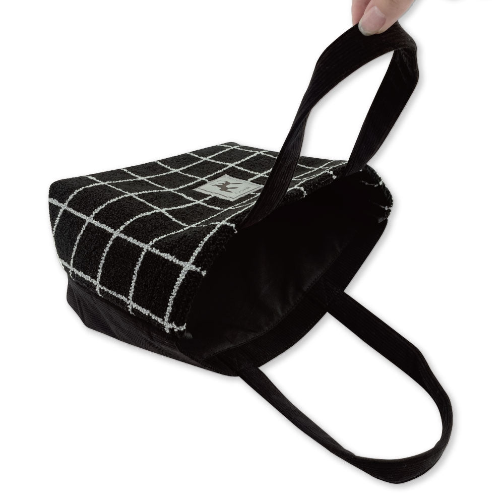 Mini tote bag fluffy Sagara Blacky
