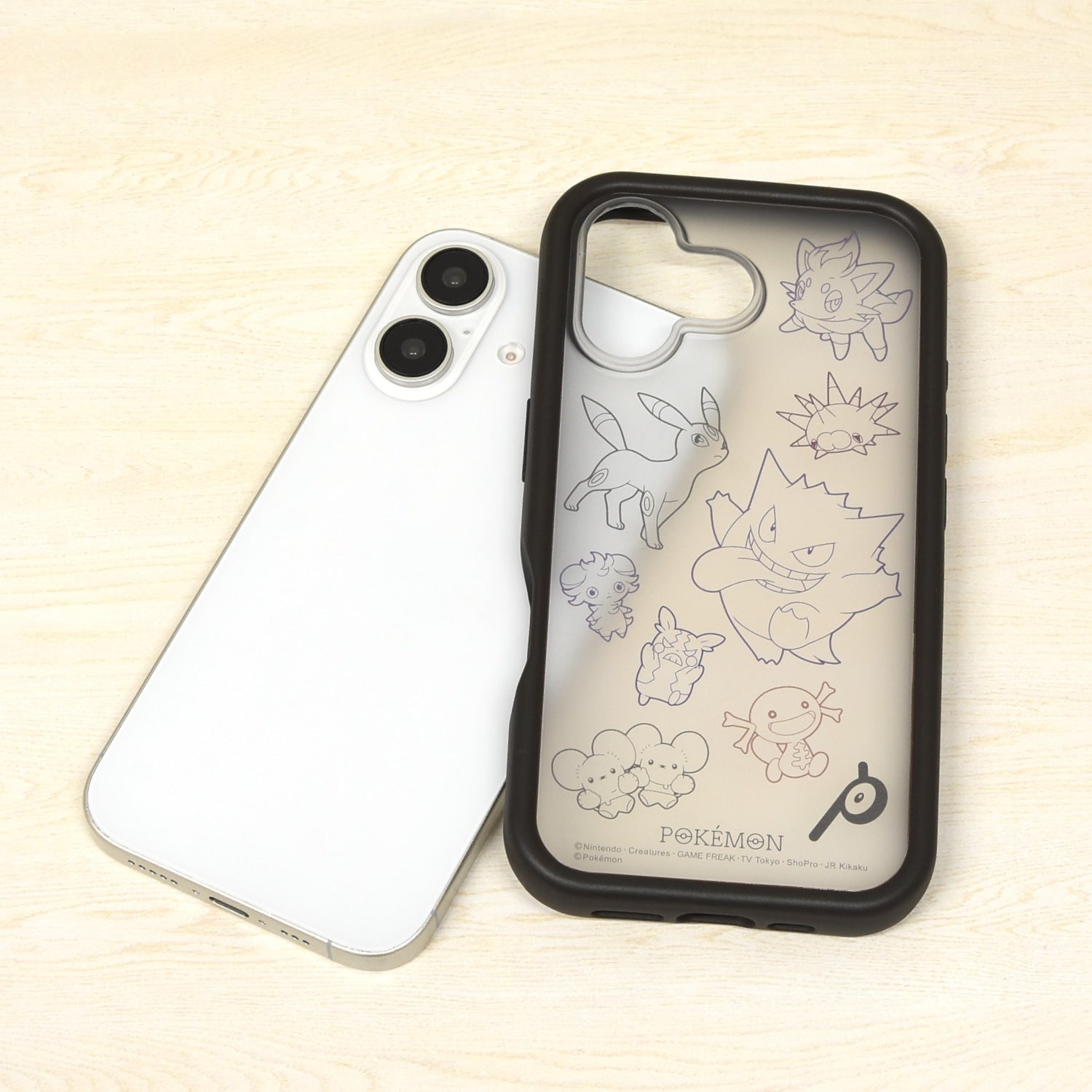 iPhone16 compatible plump frame case black