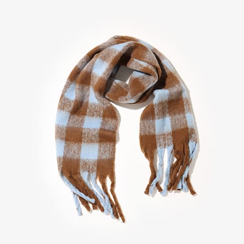 atmos pink Check Scarf