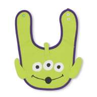 [Baby Doll] Little Green Men Pop-up Bib 4605 / Baby Baby Gift Present Baby Items 3D Motif Snap Button Included (Adjustable to 2 Levels) Reversible Specifications Coating Process