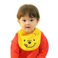 [Baby Doll] Pooh Pop-up Bib 4605 / Baby Baby Gift Present Baby Items 3D Motif Snap Button Included (Adjustable to 2 Levels) Reversible Specifications Polyurethane Coating Process