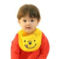 [Baby Doll] Pooh Pop-up Bib 4605 / Baby Baby Gift Present Baby Items 3D Motif Snap Button Included (Adjustable to 2 Levels) Reversible Specifications Polyurethane Coating Process
